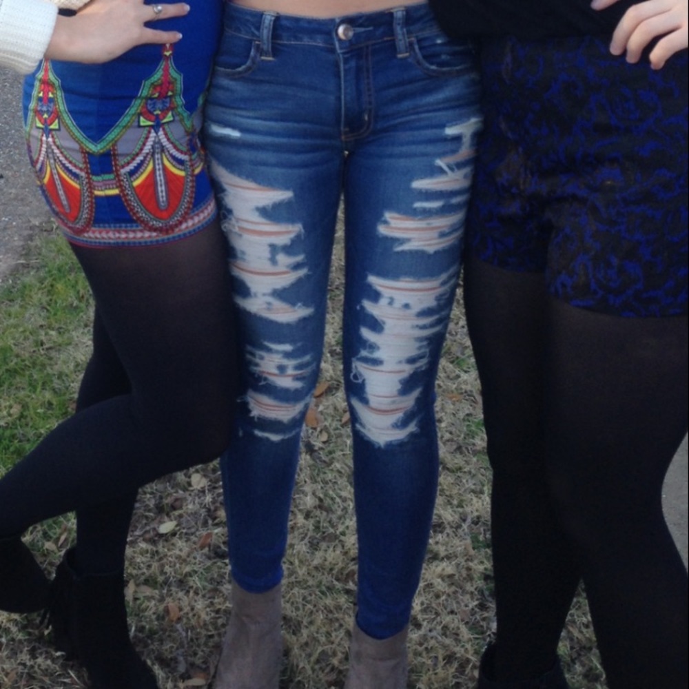ripped skinny jeans from American Eagle!